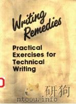 WRITING REMEDIES PRACTICAL EXERCISES FOR TECHNICAL WRITING     PDF电子版封面  0897746384  H.WEISS 