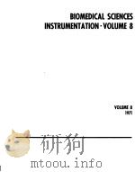 BIOMEDICAL SCIENCES INSTRUMENTATION VOLUME 8 1971 PDF电子版封面