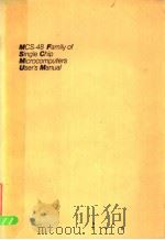 MCS-48 FAMILY OF SINGLE CHIP MICROCOMPUTERS USER'S MANUAL PDF电子版封面