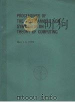 PROCEEDINGS OF THE TENTH ANNUAL ACM SYMPOSIUM ON THEORY OF COMPUTING 1978 PDF电子版封面