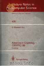 LECTURE NOTES IN COMPUTER SCIENCE 435 PDF电子版封面 0540973176 G.BRASSARD