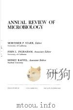 ANNUAL REVIEW OF MICROBIOLOGY VOLUME 27 1973     PDF电子版封面    MORTIMER P·STARR 