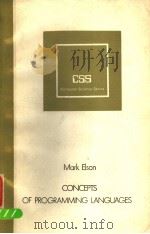 CONCEPTS OF PROGRAMMING LANGUAGES PDF电子版封面