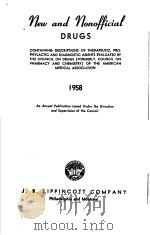NEW AND NONOFFICIAL DRUGS 1958     PDF电子版封面     