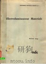 ELECTROLUMINESCENT MATERIALS PDF电子版封面