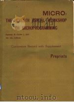 CONFERENCE RECORD SEVENTH ANNUAL WORKSHOP ON MICROPROGRAMMING PDF电子版封面