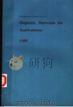 MAGNETIC MATERIALS FOR APPLICATIONS 1985 PDF电子版封面