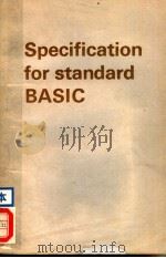 SPECIFICATION FOR STANDARD BASIC PDF电子版封面 0850120845 G.M.BULL,MSC PHD FBCS W.FREEM