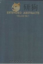 EXTENDED ABSTRACTS VOLUME 88-1 1988 PDF电子版封面