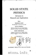 SOLID STATE PHYSICS ADVANCES IN RESEARCH AND APPLICATIONS VOLUME 21 PDF电子版封面 FREDERICK SEITZ DAVID TURNBUL