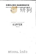 GMELINS HANDBUCH DER ANORGANISCHEN CHEMIE SYSTEM-NUMMER 60 KUPPER TEIL D PDF电子版封面