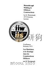 MATERIALS AND WELDING IN OFFSHORE CONSTRUCTIONS PDF电子版封面 H.WINTERMARK