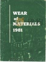 WEAR OF MATERIALS 1981 PDF电子版封面 S.K.RHEE A.W.RUFF K.C.LUDEMA