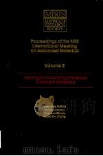 PROCEEDINGS OF THE MRS INTERNATIONAL MEETING ON ADVANCED MATERIALS VOLUME 2 PDF电子版封面 1558990313