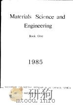 MATERIALS SCIENCE AND ENGINEERING BOOK ONE 1985     PDF电子版封面     