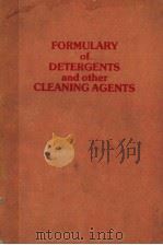 A FORMULARY OF DETERGENTS AND OTHER CLEANING AGENTS PDF电子版封面 0820602477