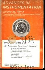 ADVANCES IN INSTRUMENTATION VOLUME 34 PART 2 PDF电子版封面