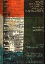 FITNESS FOR PURPOSE VALIDATION OF WELDED CONSTRUCTIONS PDF电子版封面 R.W.NICHOLS