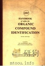 HANDBOOK OF TABLES FOR ORGANIC COMPOUND IDENTIFICATION THIRD EDITION PDF电子版封面 ZVI RAPPOPORT