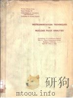 INSTRUMENTATION TECHNIQUES IN NUCLEAR PULSE ANALYSIS PDF电子版封面