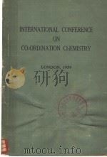 INTERNATIONAL CONFERENCE ON CO-ORDINATION CHEMISTRY 1959 PDF电子版封面