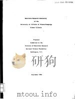 MATERIALS RESEARCH LABORATORY OF THE UNIVERSITY OF ILLINOIS AT URBANA-CHAMPAIGN URBANA ILLINOIS PDF电子版封面