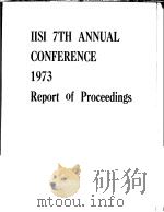 IISI 7TH ANNUAL CONFERENCE 1973 REPORT OF PROCEEDINGS PDF电子版封面