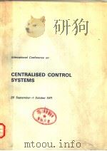 CENTRALISED CONTROL SYSTEMS PDF电子版封面
