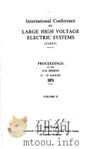 INTERNATIONAL CONFERENCE ON LARGE HIGH VOLTAGE ELECTRIC SYSTEMS VOLUME 2 PDF电子版封面