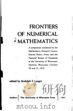 FRONTIERS OF NUMERICAL MATHEMATICS PDF电子版封面 RUDOLPH E. LANGER