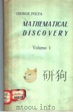 MATHEMATICAL DISCOVERY  VOLUME 1     PDF电子版封面    GEORGE POLYA 