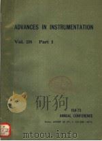 ADVANCES IN INSTRUMENTATION  VOL.28  PART 1（1973 PDF版）