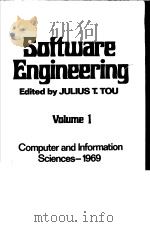 SOFTWARE ENGINEERING COINS 3 VOLUME 1 PDF电子版封面 JULIUS T.TOU