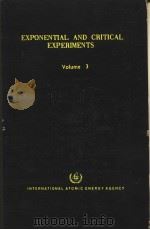 EXPONENTIAL AND CRITICAL EXPERIMENTS VOLUME 3 PDF电子版封面