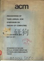CONFERENCE RECORD OF THIRD ANNUAL ACM SYMPOSIUM ON THEORY OF COMPUTING PDF电子版封面