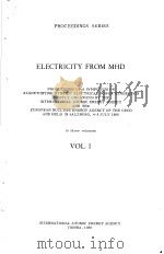 ELECTRICITY FROM MHD  VOL.1     PDF电子版封面     