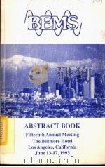 ABSTRACT BOOK FIFTEENTH ANNUAL MEETING PDF电子版封面