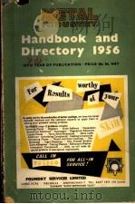 METAL INDUSTRY  HANDBOOK AND DIRECTORY 1956     PDF电子版封面     
