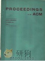 PROCEEDINGS OF THE ACM PDF电子版封面