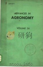 AGRONOMY VOLUME 26 PDF电子版封面 N.C.BRADY