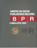 AMERICAN BOOK PUBLISHING RECORD CUMULATIVE 1978 PDF电子版封面