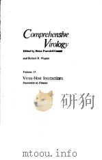 COMPREHENSIVE VIROLOGY  VOLUME 15  VIRUS-HOST INTERACTIONS IMMUNITY TO VIRUSES（1979 PDF版）