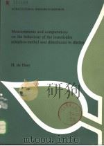 MEASUREMENTS AND COMPRTATIONS ON THE BEHAVIOUR OF THE INSECTICIDES AZINPHOS-METHYL AND DIMETHOATE IN PDF电子版封面