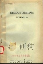 RESIDUE REVIEWS VOLUME 30 PDF电子版封面