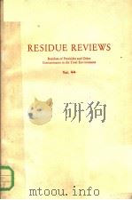 RESIDUE REVIEWS VOLUME 44 1972 PDF电子版封面 0387900586 FRANCIS A.GUNTHER
