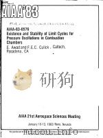 EXISTENCE AND STABILITY OF LIMIT CYCLES FOR PRESSURE OSCILLATIONS IN COMBUSTION CHAMBERS 1983 PDF电子版封面
