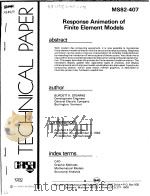 RESPONSE ANIMATION OF FINITE ELEMENT MODELS PDF电子版封面