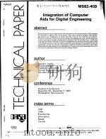 INTEGRATION OF COMPUTER AIDS FOR DIGITAL ENGINEERING（ PDF版）