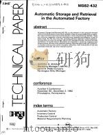 AUTOMATIC STORAGE AND RETRIEVAL IN THE AUTOMATED FACTORY（ PDF版）