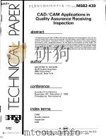CAD/CAM APPLICATIONS IN QUALITY ASSURANCE RECEIVING INSPECTION PDF电子版封面